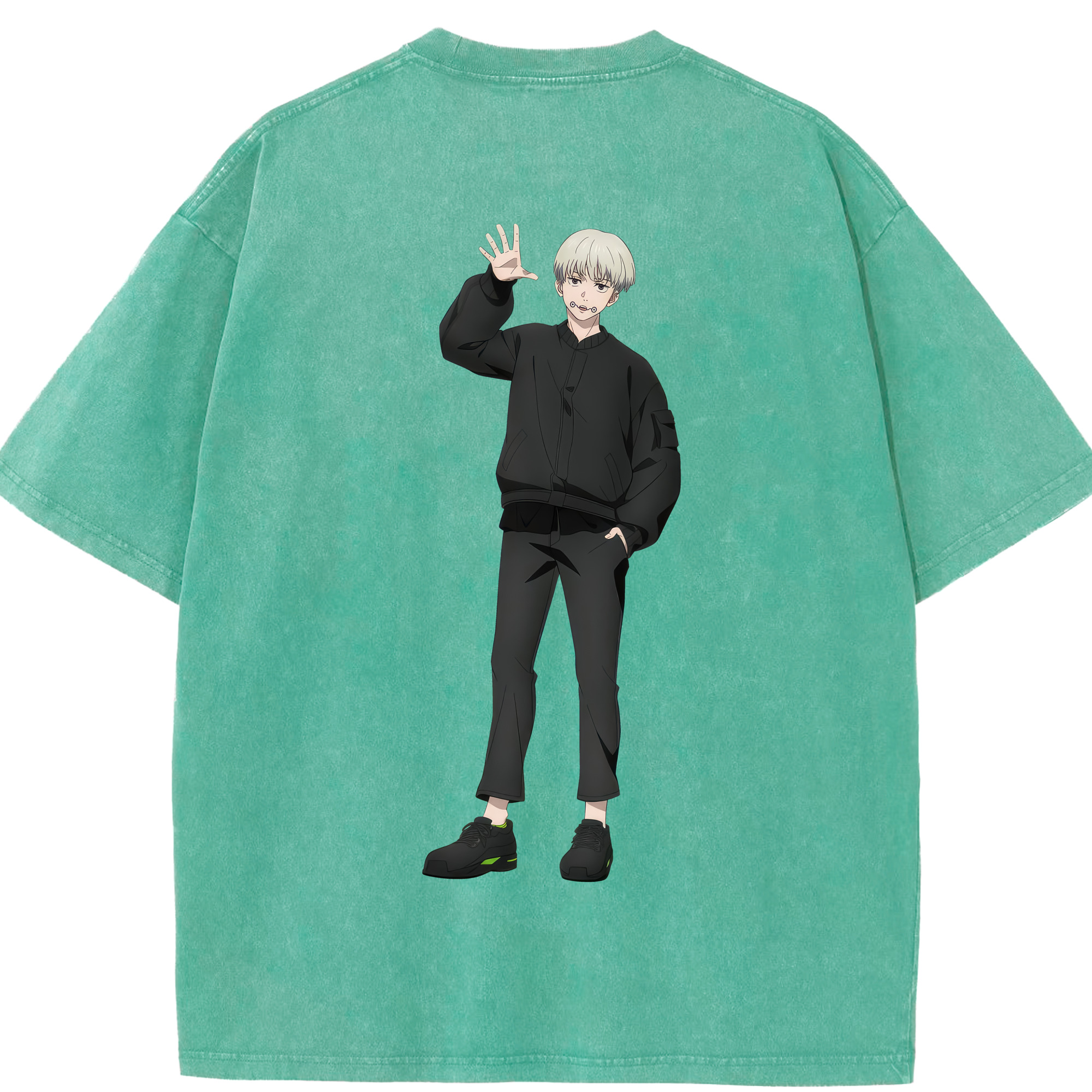 （画像用） 呪術廻戦 Jujutsu Kaisen 綿100% ヴィンテージ風 半袖Tシャツ（背面プリント）